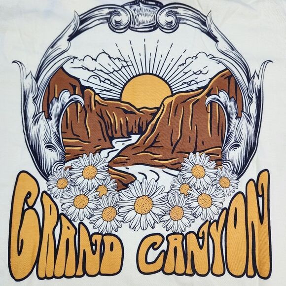 🔹️NWT Love & Lazy Days Yellow "Grand Canyon" Cuffed Sleeve Top Medium - Picture 9 of 12